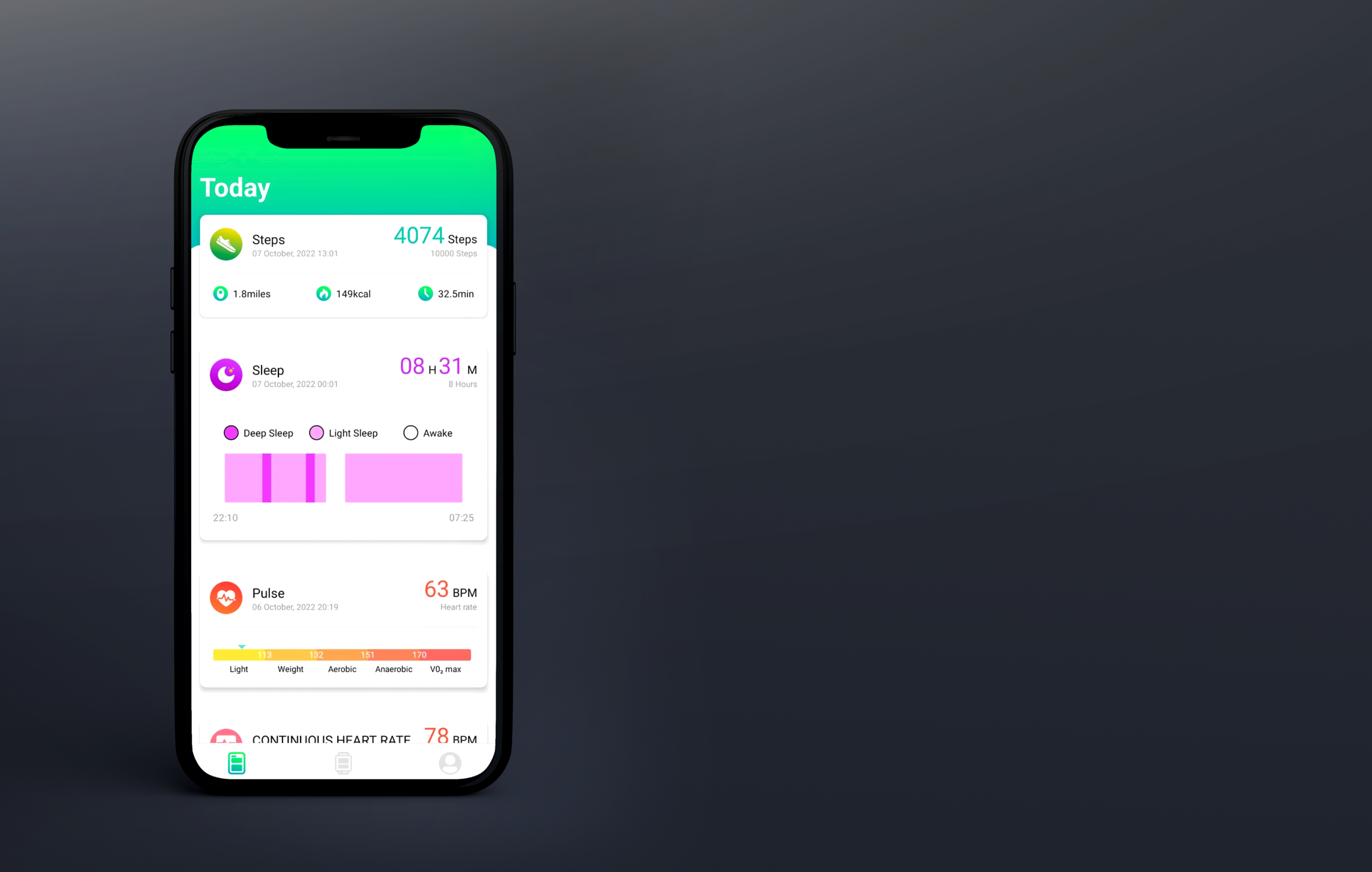 Health monitor option in Model E