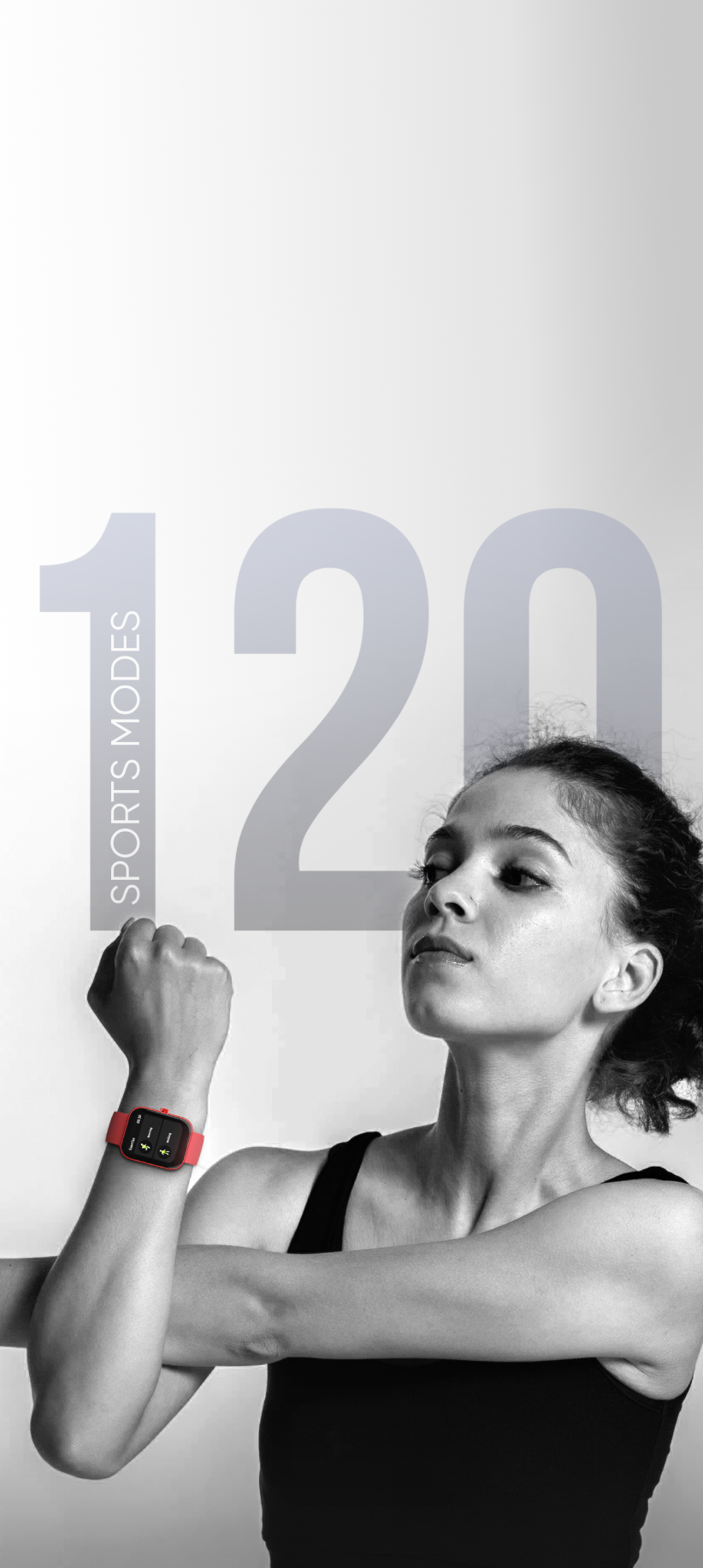 120 Sports modes in Model E smart watch