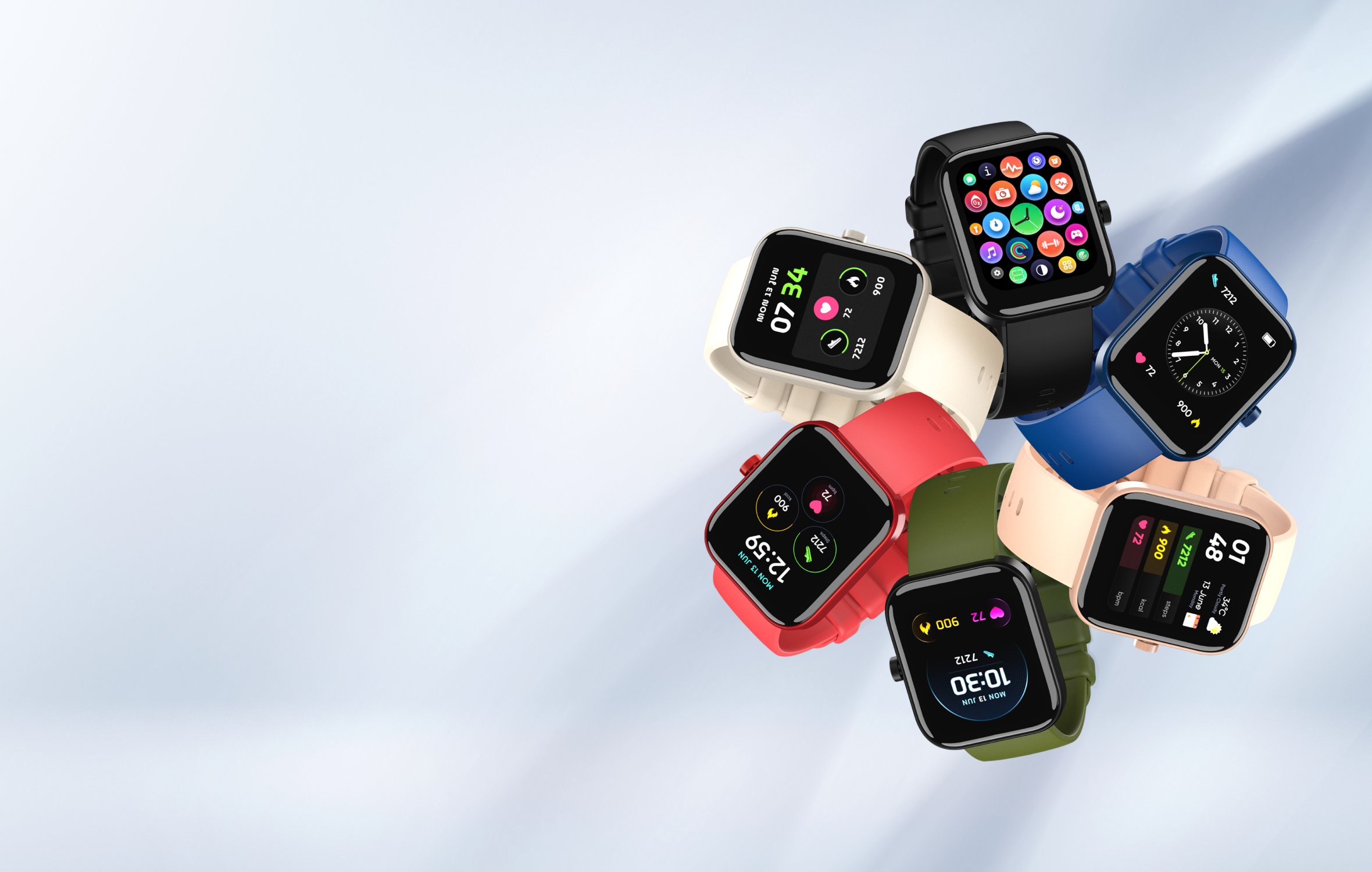 Multi colors in Model E smart watch